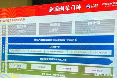 軟件定義汽車 榮威以智能座艙為媒，人工智能基礎(chǔ)軟件驅(qū)動未來出行
